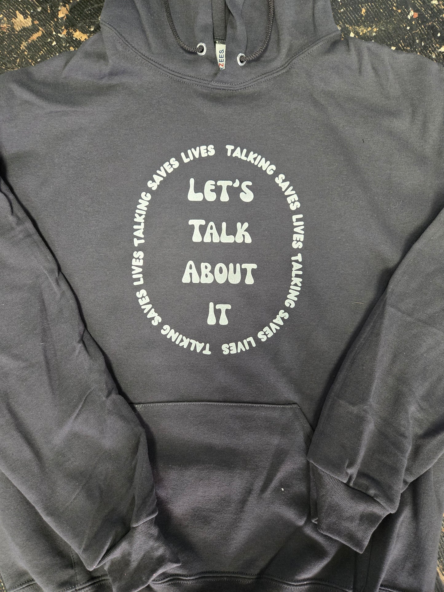 Let's Talk Charcoal Hoodie