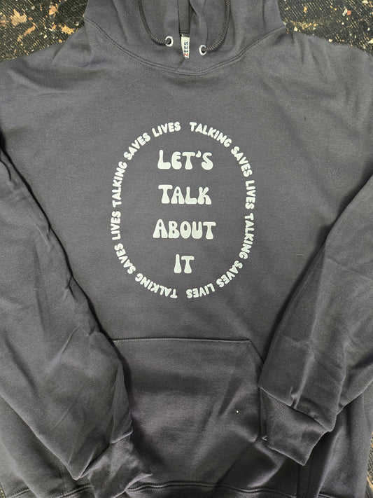 Let's Talk Charcoal Hoodie