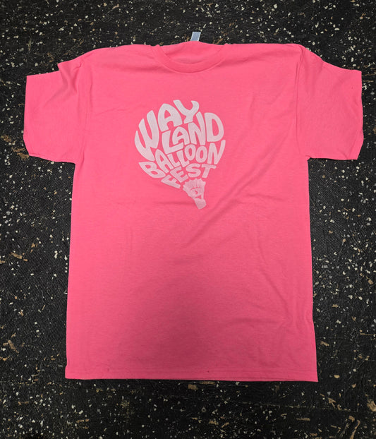 Wayland Balloonfest Neon Pink Logo SS Tee