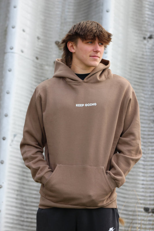 Keep Going Brown Hoodie